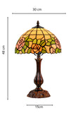 12" Blush Rose Tiffany Bedside Lamp