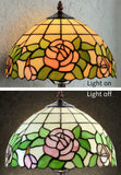 12" Blush Rose Tiffany Bedside Lamp