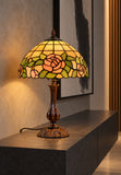 12" Blush Rose Tiffany Bedside Lamp