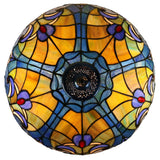 Limited Edition 16" Large Amor Blue Victorian-Style Double-Light Tiffany Table Lamp