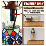 Limited Edition 16" Large Amor Multicolor Victorian-Style Double-Light Tiffany Table Lamp