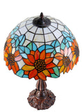 Large 16" Large Sunflower Style Tiffany Table Lamp