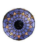16" Large Blue Baroque Style Tiffany Table Lamp