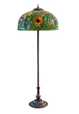 Limited Edition Grand 20" The Iconic Oriental Poppy Stained Glass Floor Lamp