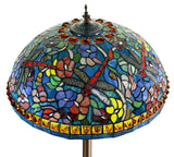 Limited Edition Grand 20"  Autumn Dragonfly Tiffany Floor Lamp