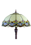 Large 20" Blue Daisy Floral Tiffany Floor Lamp