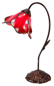 Amazing Flower Red Water Lily Style Tiffany Table Lamp