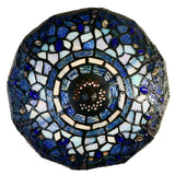 10" Traditional Blue Dragonfly Tiffany Bedside Lamp