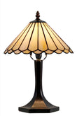 11"  Geometric Tiffany Style Stained Glass Table Lamp*Beige