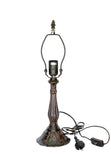 12" Art Nouveau Floral Stained Glass Tiffany Bedside Lamp