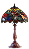 12" Classic Dragonfly Tiffany Bedside Lamp