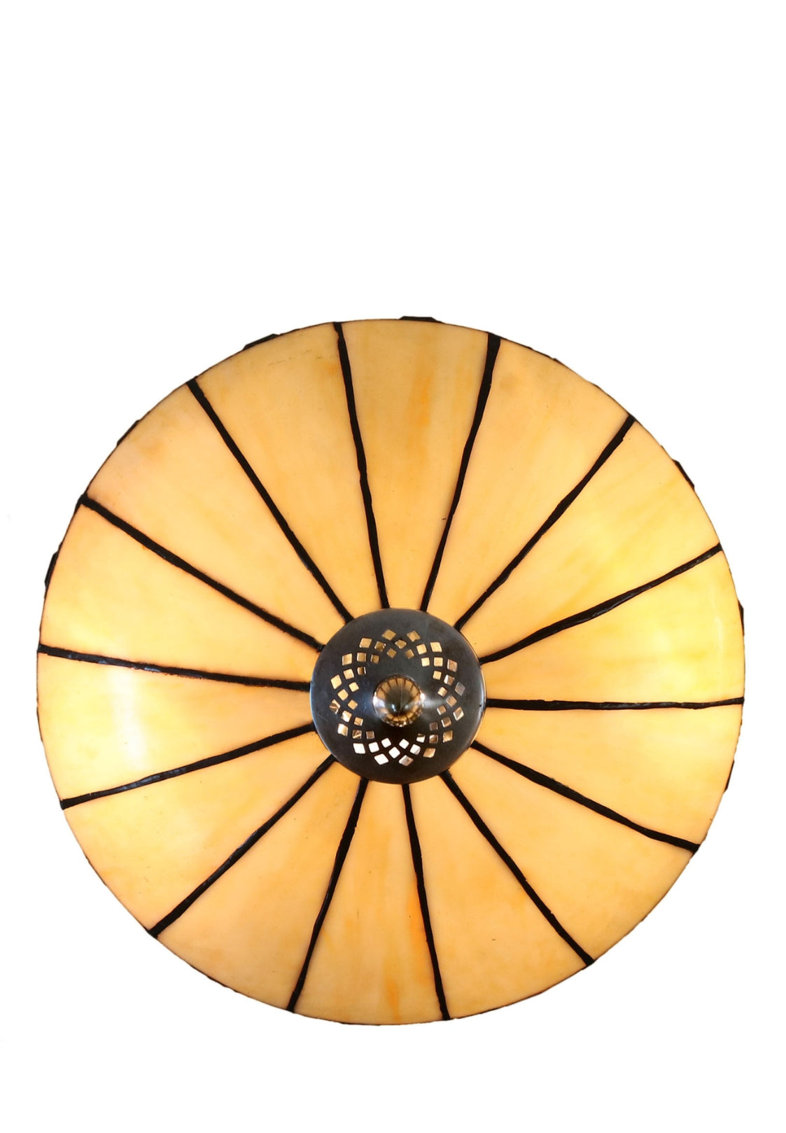 14" Vintage Dome Shade Tiffany Table Bedside Lamp