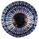 Large 16 inches Blue Tiffany Geometric Semi Flush Mount Ceiling Lights
