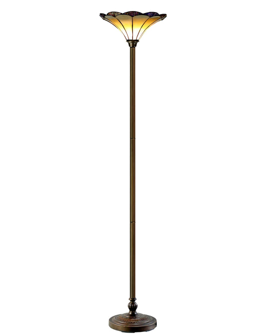 14"  Florence Style Tiffany Floor Torchiere Lamp