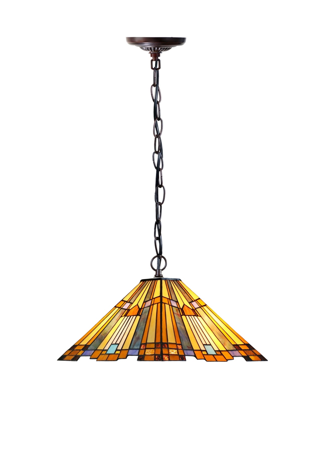 Large Mission Tiffany Style Inglenook Pendant Light