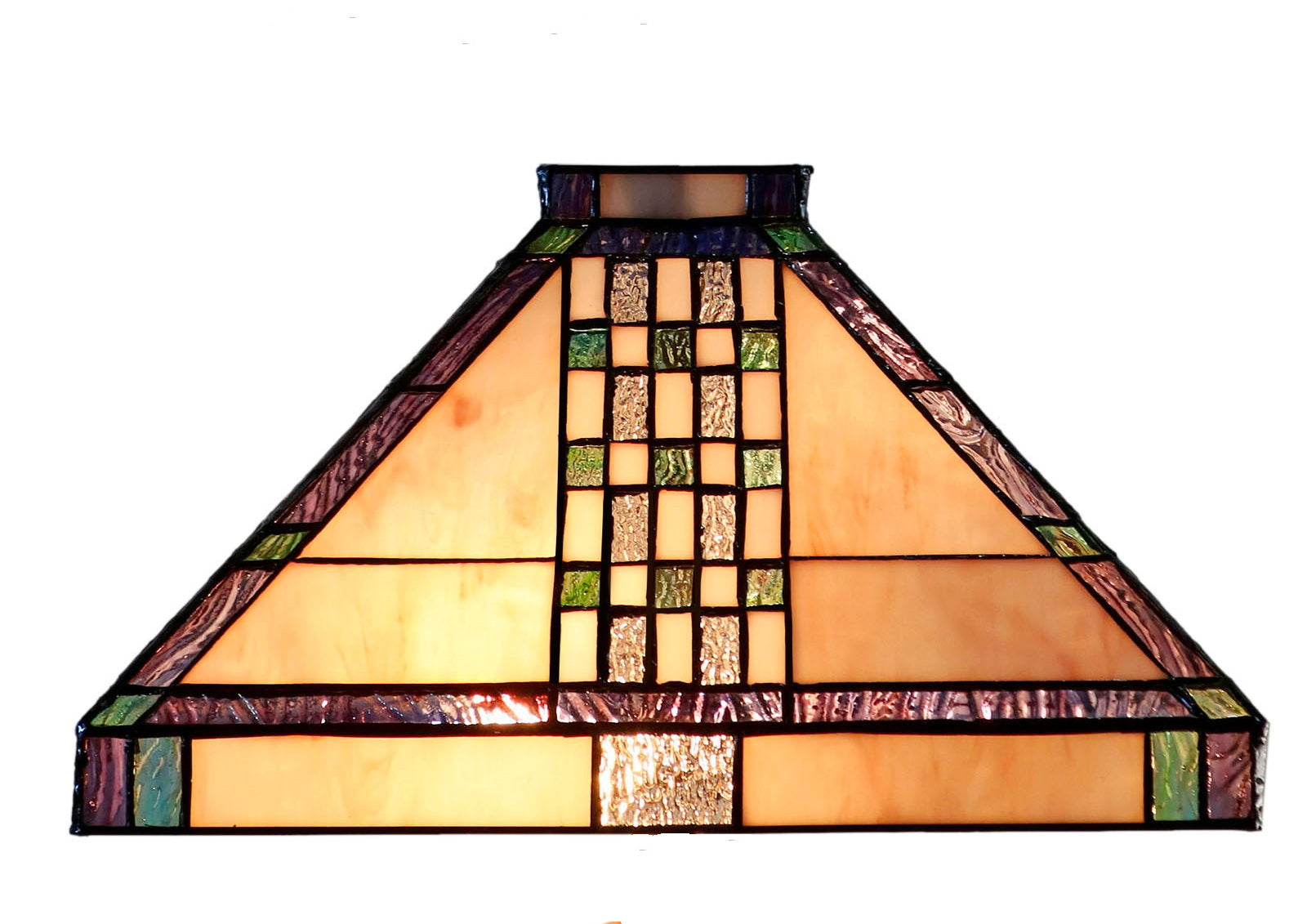 Large Mission Tiffany Style Check Pattern Pendant Light