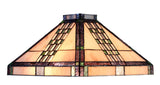 Large Mission Tiffany Style Check Pattern Pendant Light