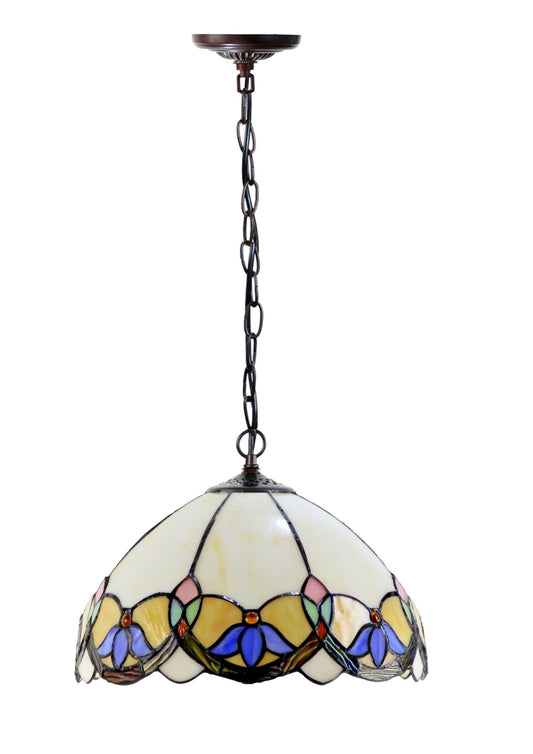 12 “ Art Nouveau Leadlight Stained Glass Tiffany Pendant Light