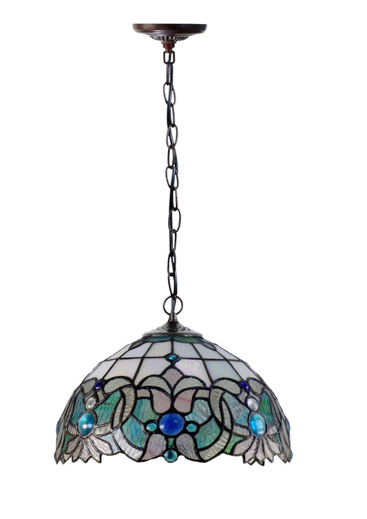 12 " Ocean Blue Art Nouveau Leadlight Tiffany Pendant Light