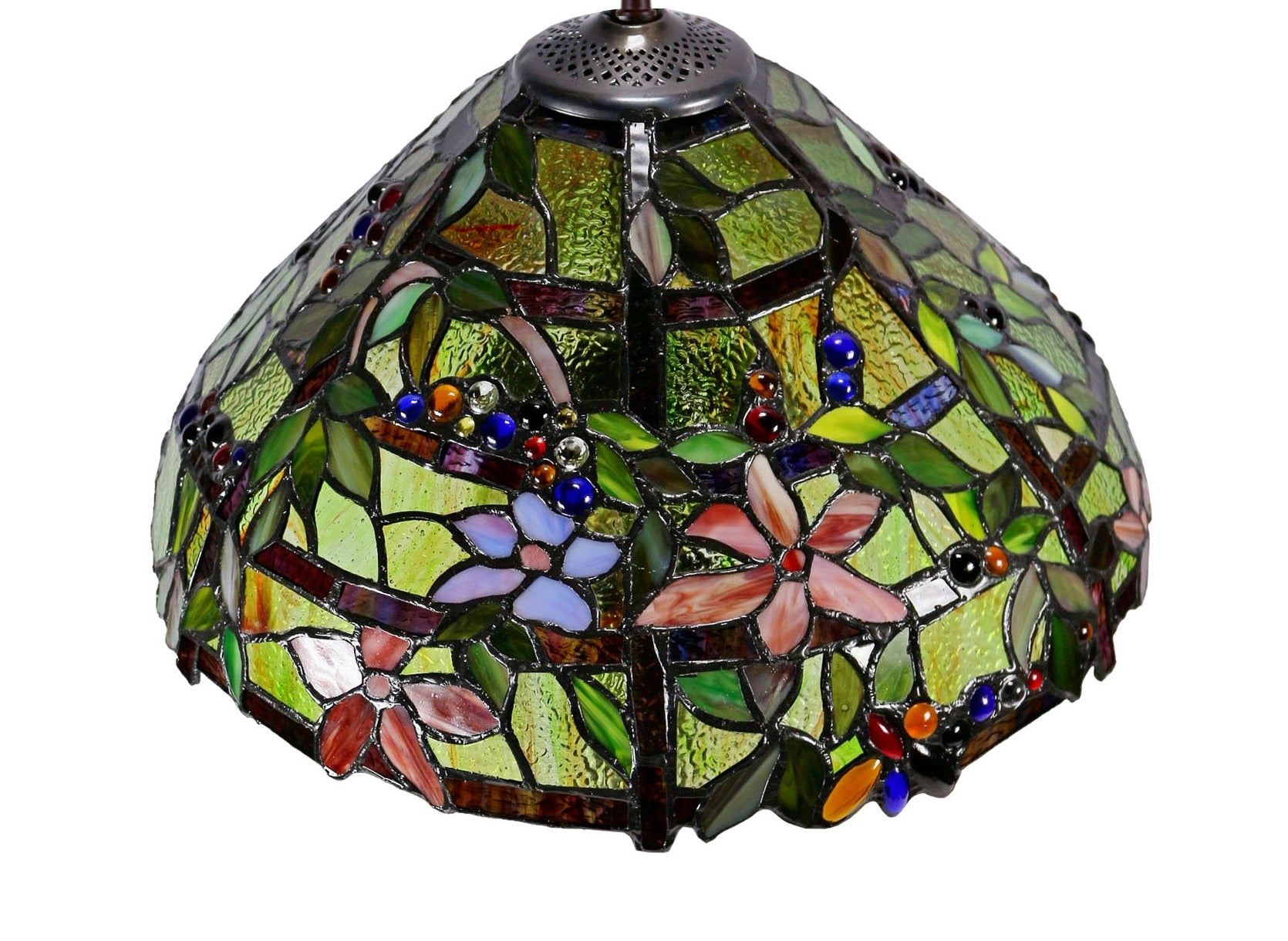 16" Flower Clematis Trellis  Tiffany  Pendant Light