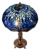 14" Large  Blue dragonfly Style Tiffany Table Lamp