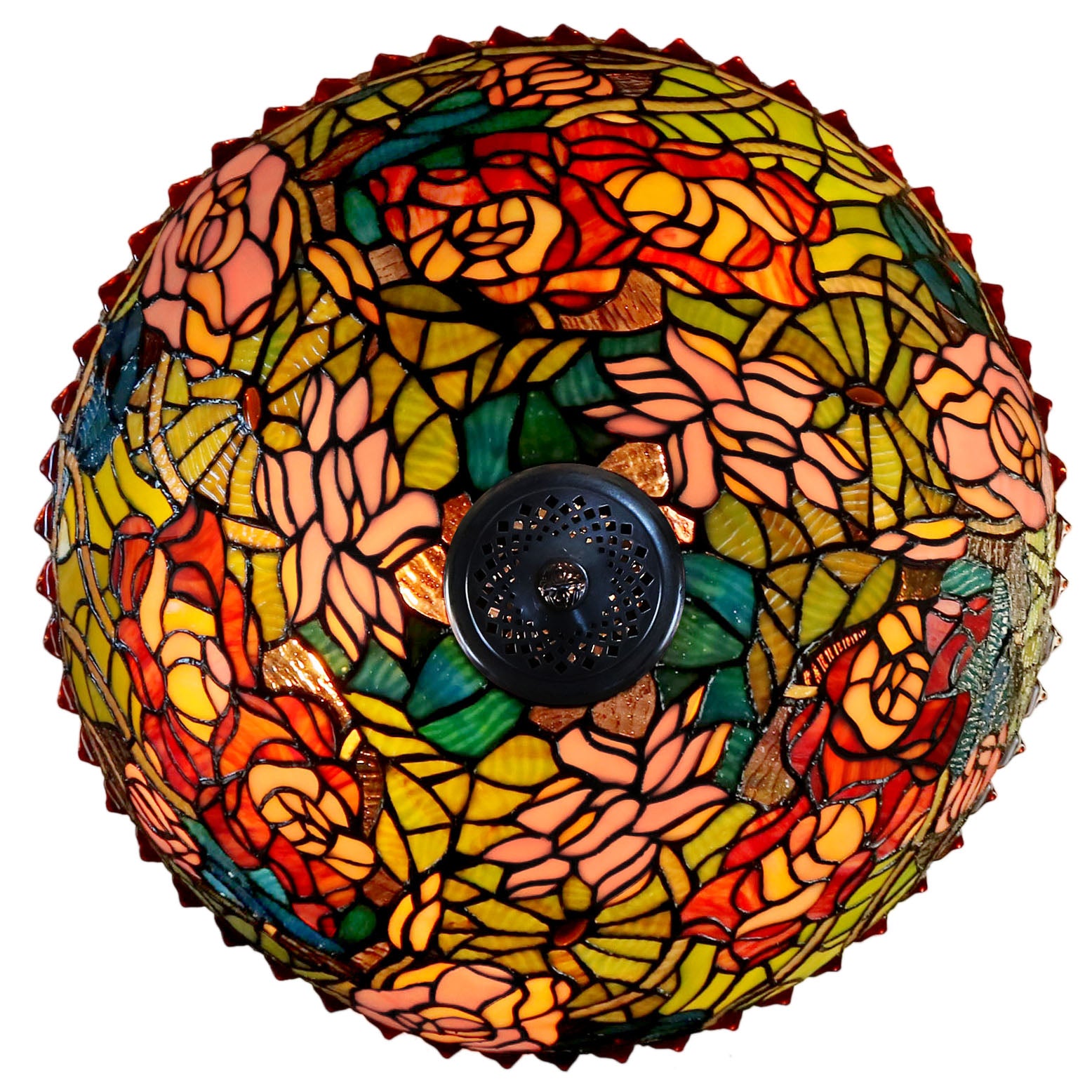 Limited Edition 20" Rose Dahlia Garden Tiffany Floor Lamp