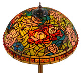 Limited Edition 20" Rose Dahlia Garden Tiffany Floor Lamp