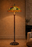 Limited Edition 20" Rose Dahlia Garden Tiffany Floor Lamp