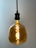Brass Vintage LED Pendant Lights with Huge LED Globe Light Bulb Warm Light 4W E27