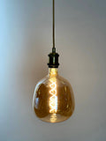 Brass Vintage LED Pendant Lights with Huge LED Globe Light Bulb Warm Light 4W E27