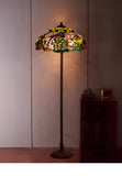 Joanne Tiffany 20" Dragonfly & Lotus Stained Glass Tiffany Floor Lamp