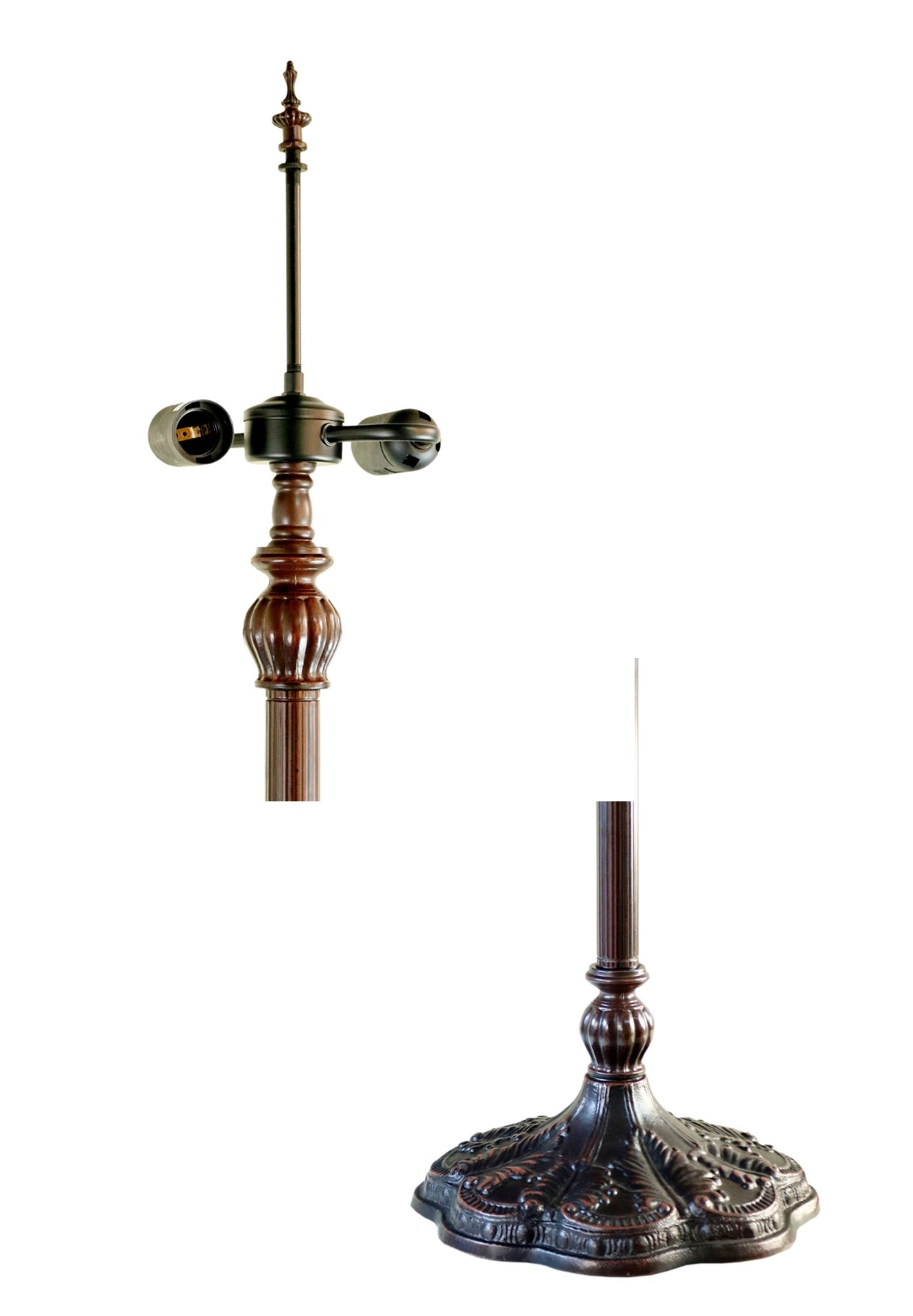 Joanne Tiffany 20" Dragonfly & Lotus Stained Glass Tiffany Floor Lamp