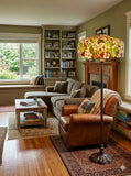 Gorgeous Huge Joanne Tiffany 20" Apple Blossom Flower Tiffany Floor Lamp