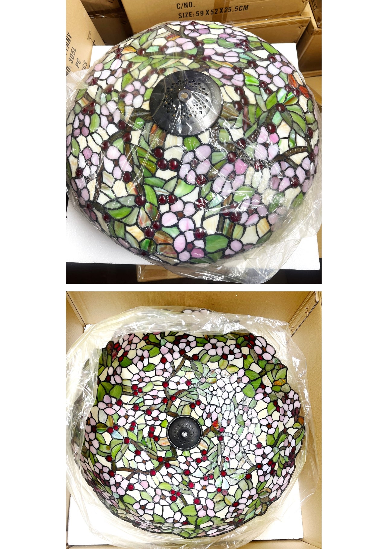 Gorgeous Huge Joanne Tiffany 20" Apple Blossom Flower Tiffany Floor Lamp