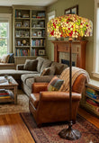 Gorgeous Huge Joanne Tiffany 20" Apple Blossom Flower Tiffany Floor Lamp