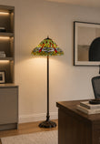 Gorgeous Huge Joanne Tiffany 20" Dragonfly Tiffany Floor Lamp