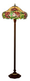 20" Peony Tiffany Style Stained Glass Floor Lamp – Handcrafted Floral Art Glass Lamp