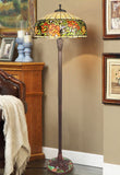 Gorgeous Huge 20" Red Rose Flower Tiffany Floor Lamp