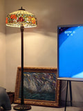 Gorgeous Huge 20" Red Rose Flower Tiffany Floor Lamp