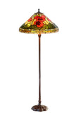 Traditional Reproduction Huge 20" Red Poppy Tiffany Floor Lamp