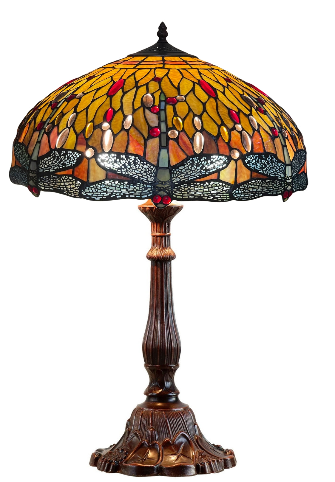 Huge 18" Dragonfly Style Tiffany Table Lamp @ Limited Stock only