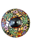 Large 16" Butterfly Flower Stained Glass Tiffany Table Lamp