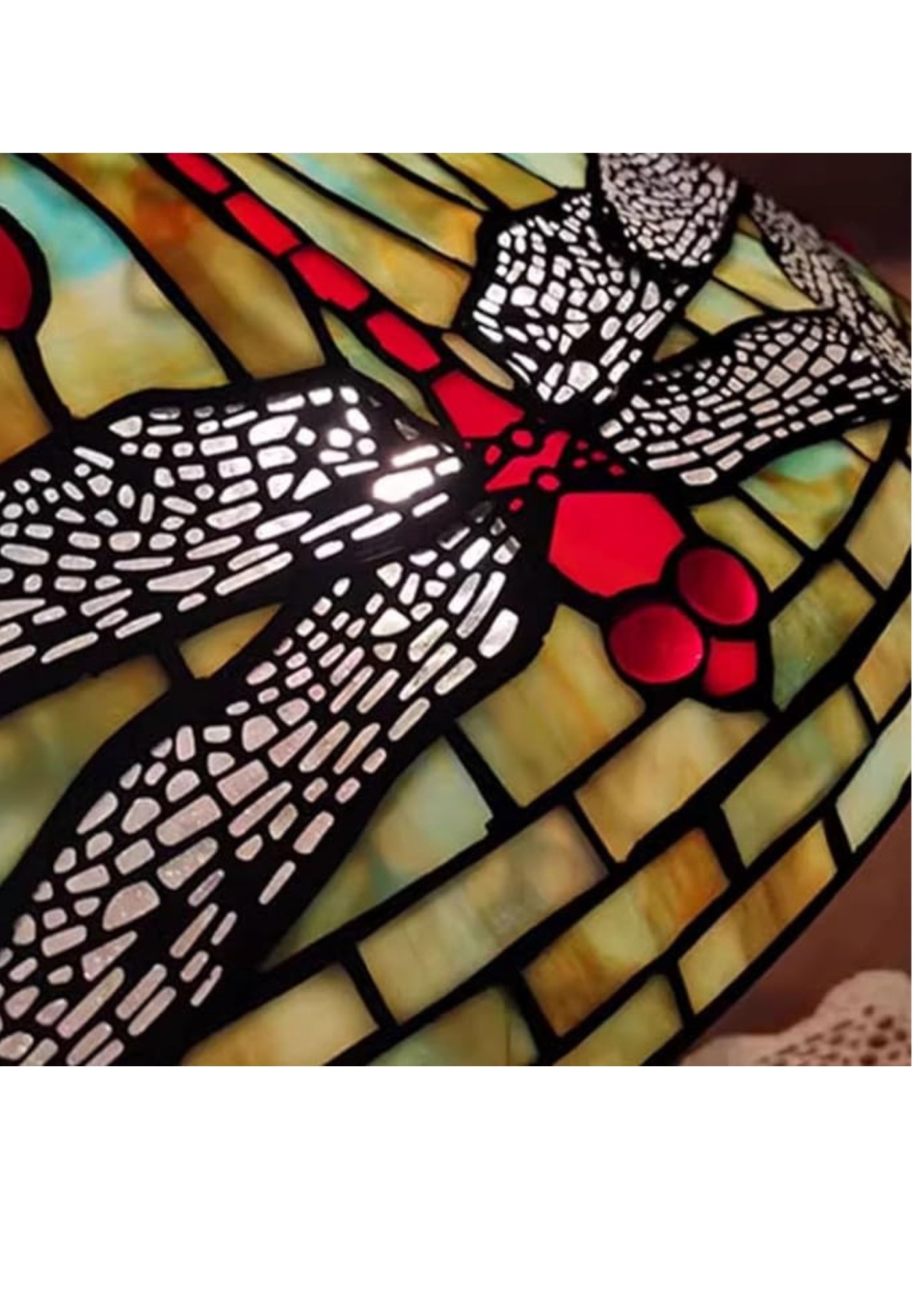 Huge 20" Tiffany Style Dragonfly Table Lamp – Art Nouveau Lady Sculpture Base