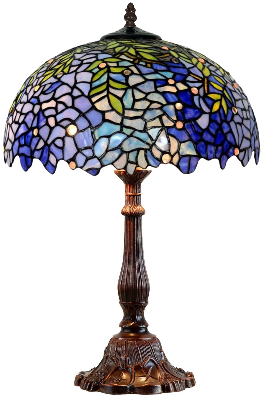 Large 16" Blue Wisteria Tiffany Table Lamp @ Limited Stock only