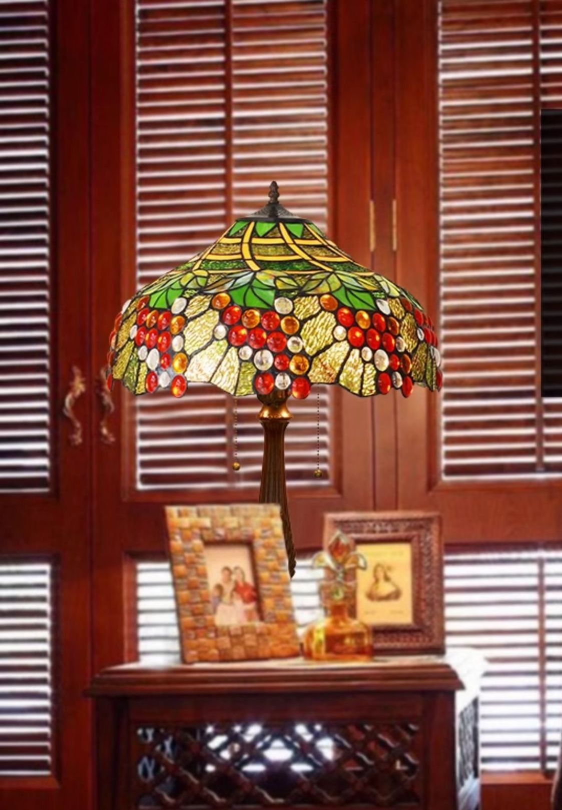 Limited Edition Fabulous 18" Grape Style Tiffany Table Lamp