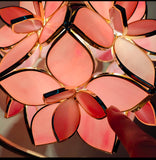 Tiffany Stained Glass Flower Cherry Blossom Petal Table Lamp