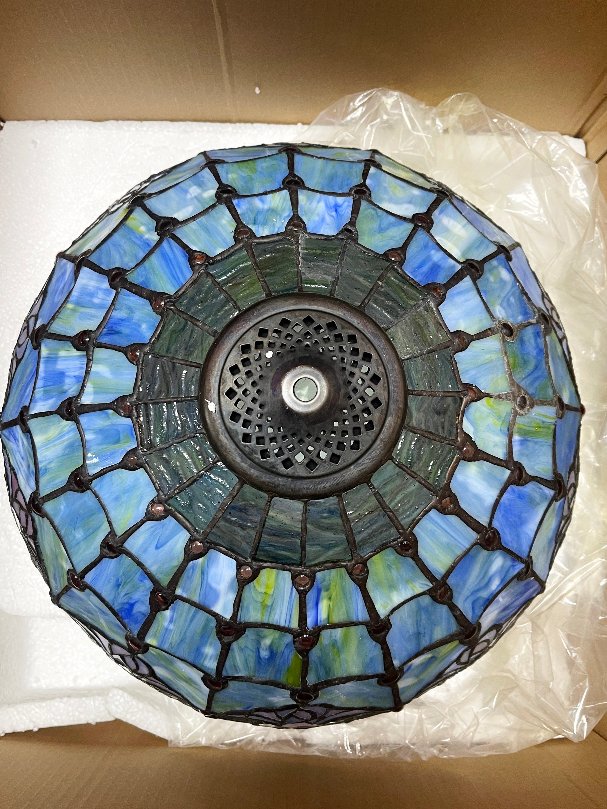 16 “ Large Elegant Tulip Bud Tiffany Semi Flush Mount Ceiling Light