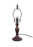 8-Inch Autumn Leaves Tiffany-Style Small Table Lamp