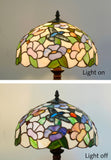 12" Hummingbird Garden Stained Glass Tiffany Bedside Lamp