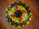 Premium 16" Rose Garden Stained Glass Tiffany Table Lamp